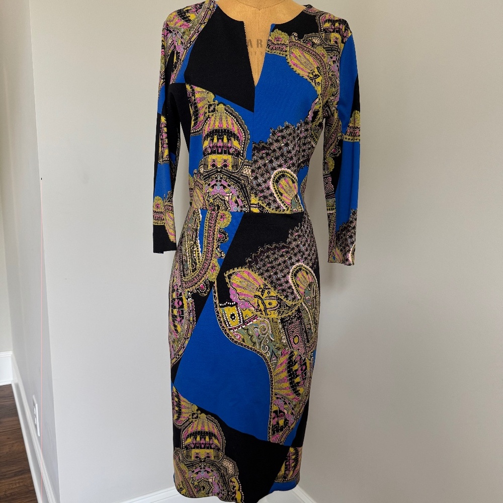 Etro Graphic Print Dress Size 48 (US 12) EUC